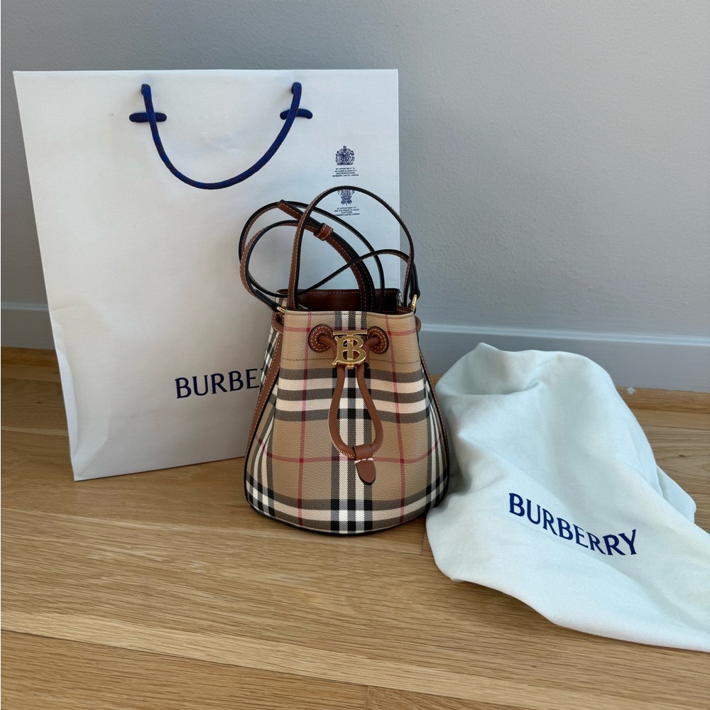 Authentic Burberry Mini TB Bucket Bag